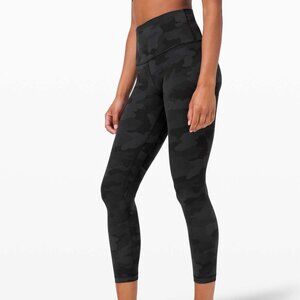NWT Lululemon Align High-Rise Pant 25", Sz 6, Heritage 365 Camo Deep Coal Multi